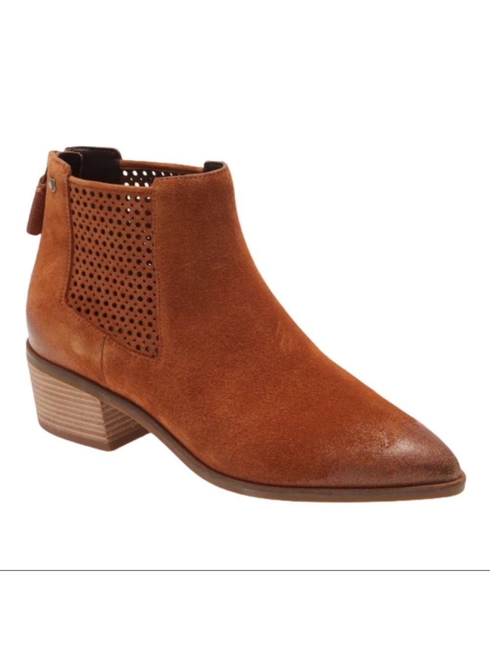Cole Haan NWOT “Val” British tan suede ankle booties